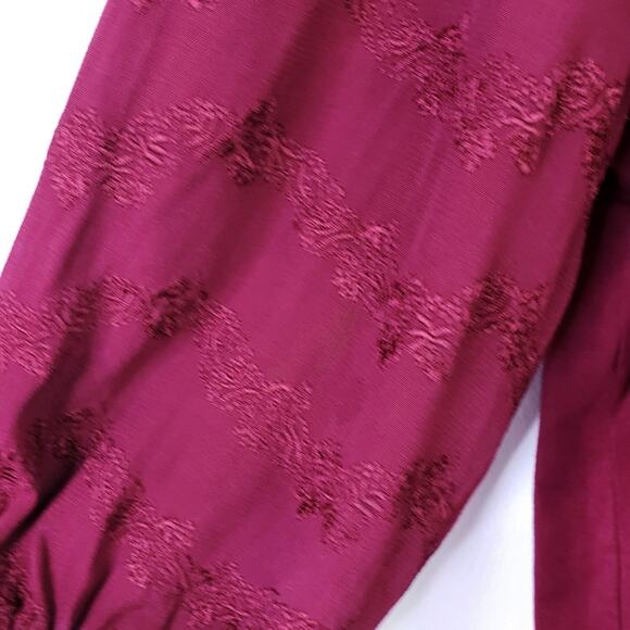 Venessa Virginia for Anthropologie Red Lenora Blouse V-neck Waist tie‎ Medium - Picture 8 of 10